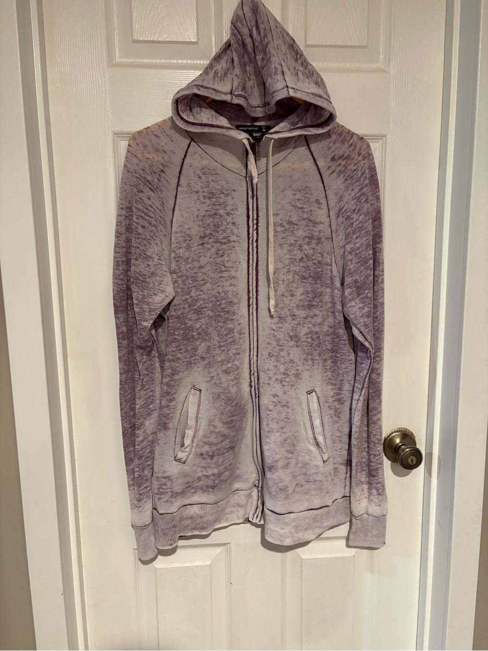 Alternative Washed light purple Full-Zip Hoodie